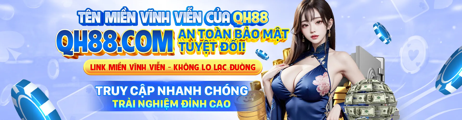 Hình ảnh chào mừng đăng ký qh88 tải app, nền xanh